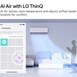 LG DUALCOOL Air Conditioner AI Air 1.5hp S3-Q120AGZB White